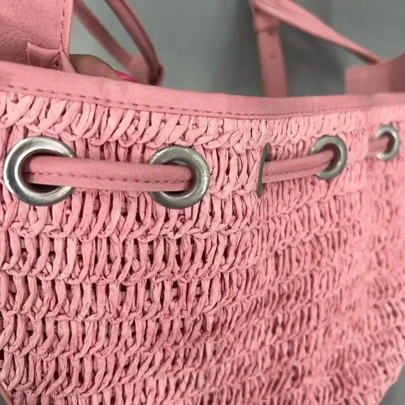 Free People Cabana Crossbody Bag Woven Raffia Granola Girl  Beach Earthy Chic - Picture 6 of 15